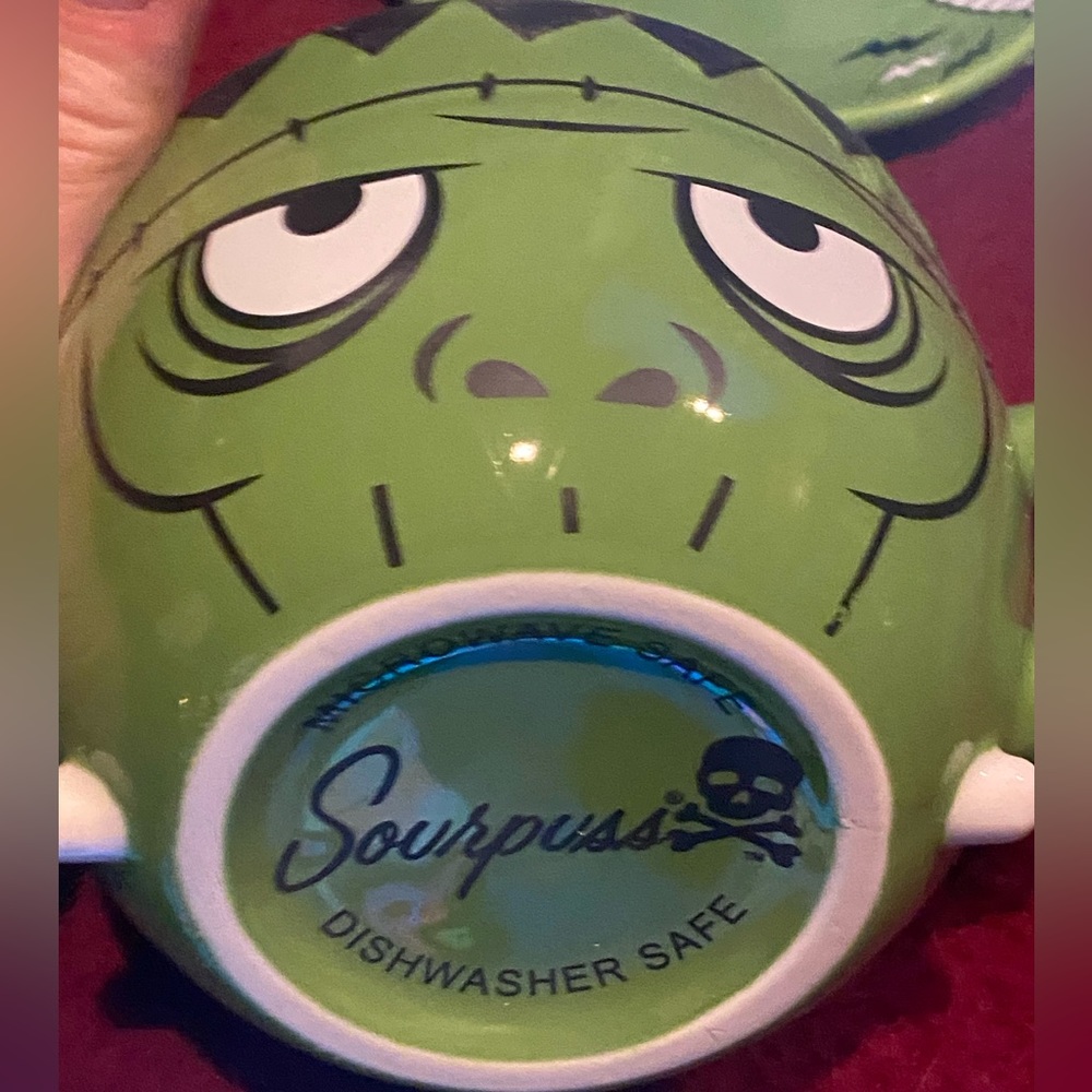 Frankenstein NEW SOUP COFFEE mug saucer SET pychobilly monster tea cup - Picture 5 of 8